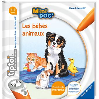 Livre interactif Ravensburger Tiptoi Mini Doc Les bébés animaux