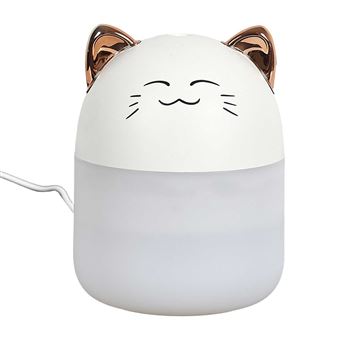 Diffuseur d'ambiance The Concept Factory Chat Led Kawaii Blanc - 1