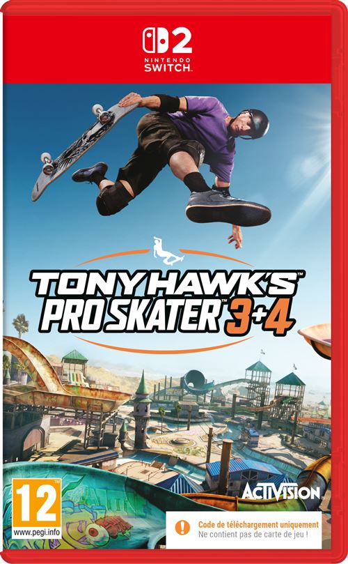 Pochette avant du jeu Tony Hawk's? Pro Skater? 3+4 Code in a Box Nintendo Switch 2