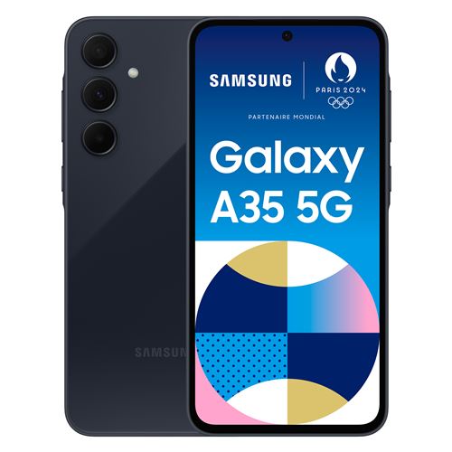 Smartphone Samsung Galaxy A35 6,6 5G Double SIM 256 Go Bleu nuit