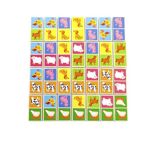 Jeu Dominos de 28 pièces Sapin Malin Ferme