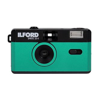 Appareil photo argentique compact 24x36 Ilford Sprite II Noir et vert - Réutilisable