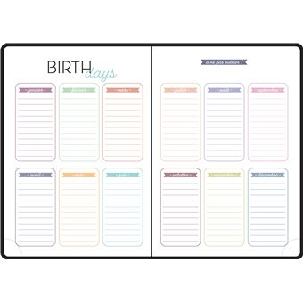 Agenda journalier Exacompta 2021 2022 Forum Color Papillon Modèle aléatoire