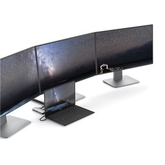 Hub USB-C LinQ Multiport 7 en 1 Pro Triple display Gris