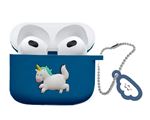 Étui en silicone Mr.Wonderful Licorne pour airpods 3 Bleu