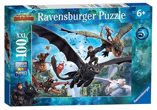 Puzzle 100 pièces XXL Ravensburger Le monde caché Dragons 3