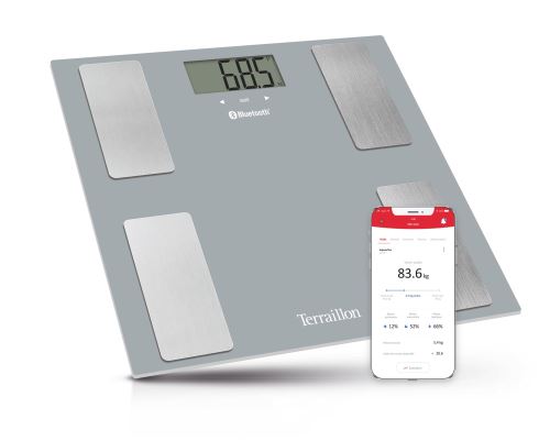 Pèse personne impédancemètre connecté Terraillon Smart Connect Gris