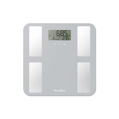 Terraillon Smart connect Personenwaage – Körperanalysewaage/Körperfettwaage – grau