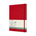 Agenda-carnet 2021 semainier Moleskine Rigide très grand format Rouge