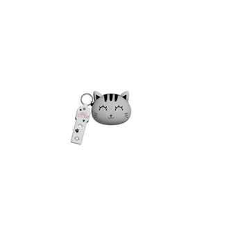 Porte-clés avec Porte-monnaie en Silicone Itotal Chat Gris