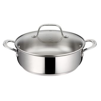Sauteuse à 2 anses Lagostina Evelia 26 cm Inox avec couvercle en verre - 1
