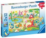 Puzzle enfant 2x12 pièces Ravensburger Mes dinos préférés