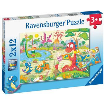 Puzzle enfant 2x12 pièces Ravensburger Mes dinos préférés