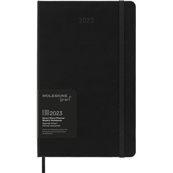 Agenda scolaire Moleskine 2022 2023 Smart Semainier grand format Noir