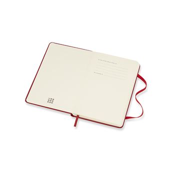 Agenda semainier Moleskine Format de poche Couverture rigide 2022 Rouge Ecarlate