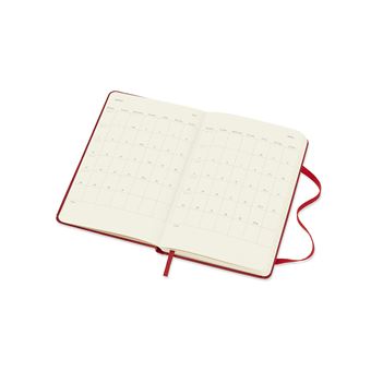 Agenda semainier Moleskine Format de poche Couverture rigide 2022 Rouge Ecarlate