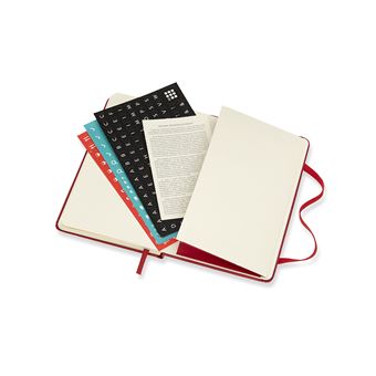 Agenda semainier Moleskine Format de poche Couverture rigide 2022 Rouge Ecarlate