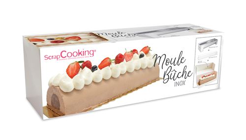 Moule Bûche Inox Scrapcooking Avec Un Insert Offert Argent