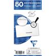 50 enveloppes autoadhésives précasées Clairefontaine 110x220mm 80g