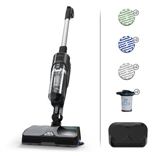 Aspirateur Balai Rowenta X-Combo GZ3039WO 0.5L 215W 79dB Technologie d'Aspiration Cyclonique Argent et Noir