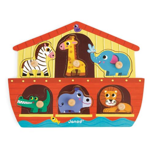Puzzle encastrement en bois : Arche de Noé Juratoys Janod - vue 2