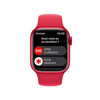 Apple Watch Series 8 GPS + Cellular, boîtier Aluminium (PRODUCT)RED 41mm avec Bracelet (PRODUCT)RED