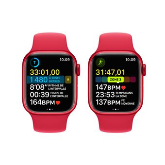 Apple Watch Series 8 GPS + Cellular, boîtier Aluminium (PRODUCT)RED 41mm avec Bracelet (PRODUCT)RED