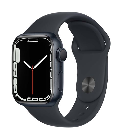 Apple Watch Series 7 GPS, Boîtier Aluminium Minuit 41Mm Avec Bracelet Sport Minuit