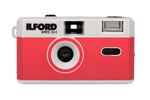 Appareil photo argentique compact 24x36 Ilford Sprite II Argent et rouge - Réutilisable