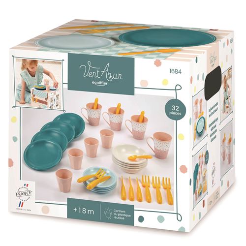 Dînette Ecoiffier Service picnic Vert Azur