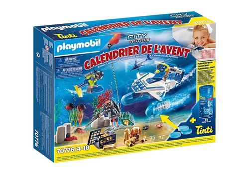 Acheter Playmobil Calendrier de l'avent 70776 Jeu de bain Policiers - 72,06 € Playmobil Calendrier de l'avent 70776 Jeu de bain Policiers - Playmobil reconditionné disponible sur Fnac
