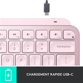Clavier sans fil Logitech - MX Keys Mini - ROSE - Compact