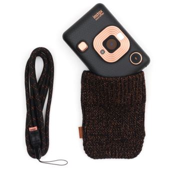 Instax Mini LiPlay Elegant Black + Draagriem + Hoes