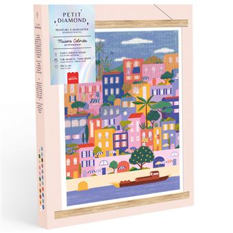 Coffret Petit Diamond La Petite Epicerie Peinture à diamenter Maisons Colorées par Coralie Fau