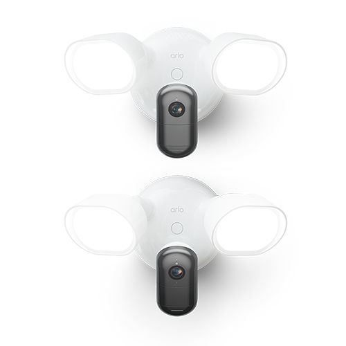 Pack de 2 caméras de surveillance connectées Arlo 2K Floodlight extérieure Blanc