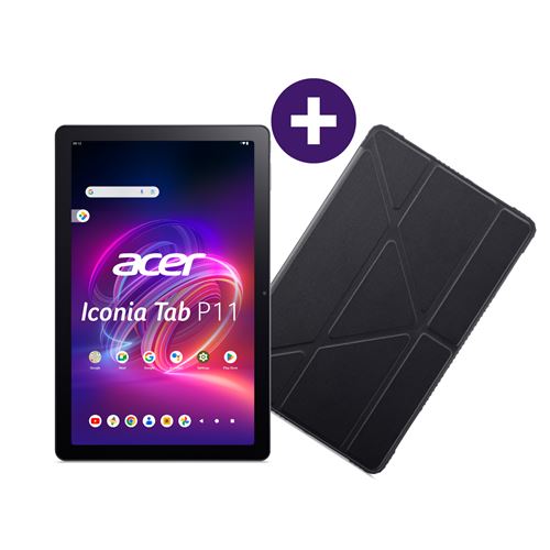 Pack Tablette Tactile Acer Iconia Tab P11 11" Wifi 8Go 128 Go Noir + Etui De Protection