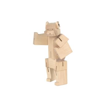 Jeu de construction Kikkerland Cube en bois articulé Ours