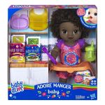 Poupée Baby Alive Adore Manger cheveux noirs