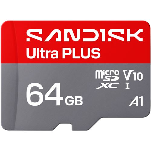 Carte UHS I microSDXC SANDISK Ultra PLUS jusqu''a 150 Mo/ en lecture video Full HD V10 U1 C10 A1 - vue 2