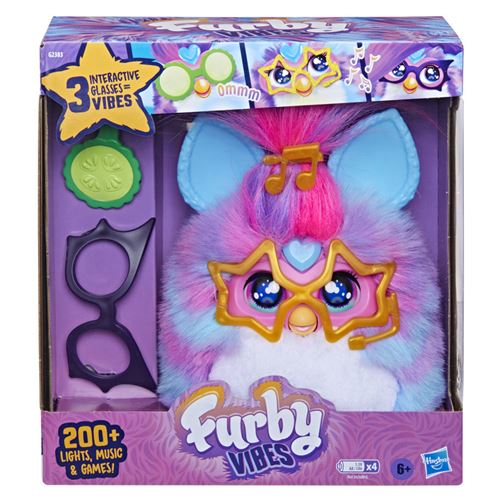 Hasbro Multicolore Peluche Interactive Furby Vibes Framboise Bleue
