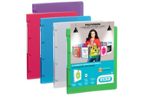 Elba Modling - Classeur Personnalisable Transparent A4+ Dos 20mm Incolore