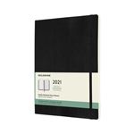 Agenda-carnet 2021 semainier Moleskine Souple très grand format Noir