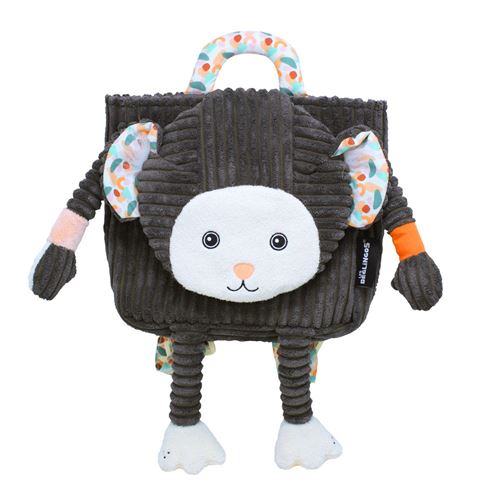 Doudou Globe Trotoys Les Déglingos Sac à dos Kézakos le Ouistiti