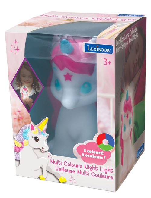 Jeu d'éveil Lexibook Veilleuse en 3D Licorne avec variation couleurs