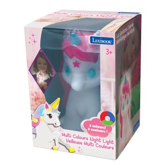 Jeu d'éveil Lexibook Veilleuse en 3D Licorne avec variation couleurs