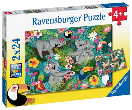 Puzzle Enfant 2X24 Pièces Ravensburger Koalas et Paresseux