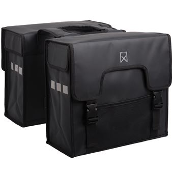 Sacoche double de vélo Willex Toile enduite 38L Noir