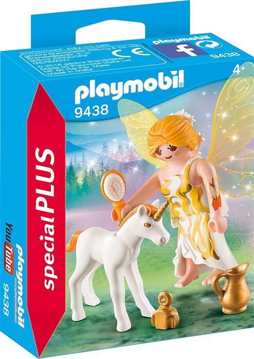 Playmobil Fairies Special Plus 9438 Fée et Bébé Licorne