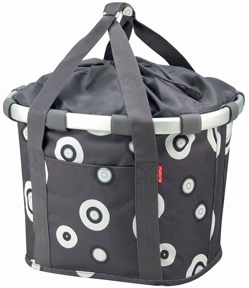 Panier KlickFix Bikebasket Bulles Anthracite