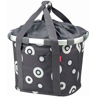 Panier KlickFix Bikebasket Bulles Anthracite